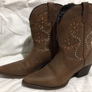 Rhinestone Flower Boots
